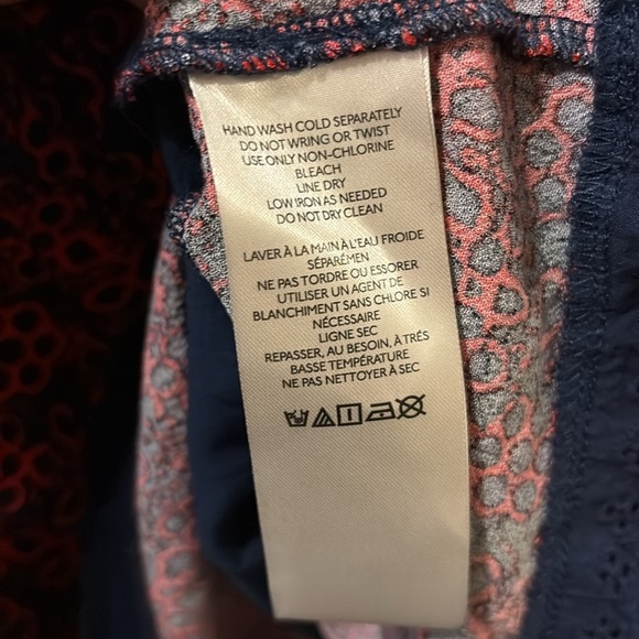 Free People mini dress - size small - Red and navy Patterned Dress - cap sleeve - Picture 4 of 7